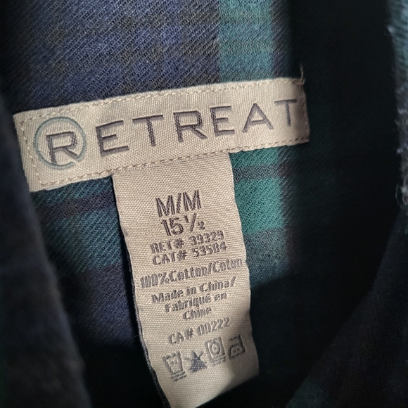 👕🌶 Retreat Flannel Button Up Longsleeve Shirt - Picture 3 of 4